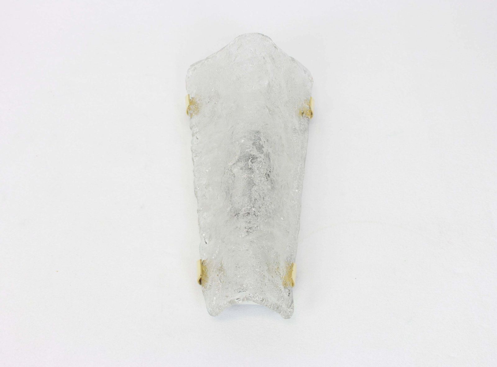 1 Of 5 Pairs Of Large Angular Ice Glass Sconces By Hillebrand, Germany, 1960s photo for sale