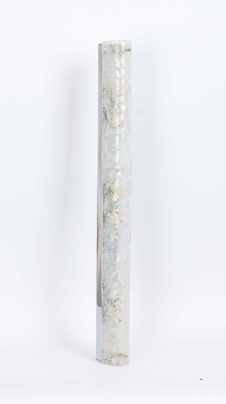 1 Of 4 Extra Large Murano Ice Glass Sconces Modernist Wall Fixtures, Germany photo vintage