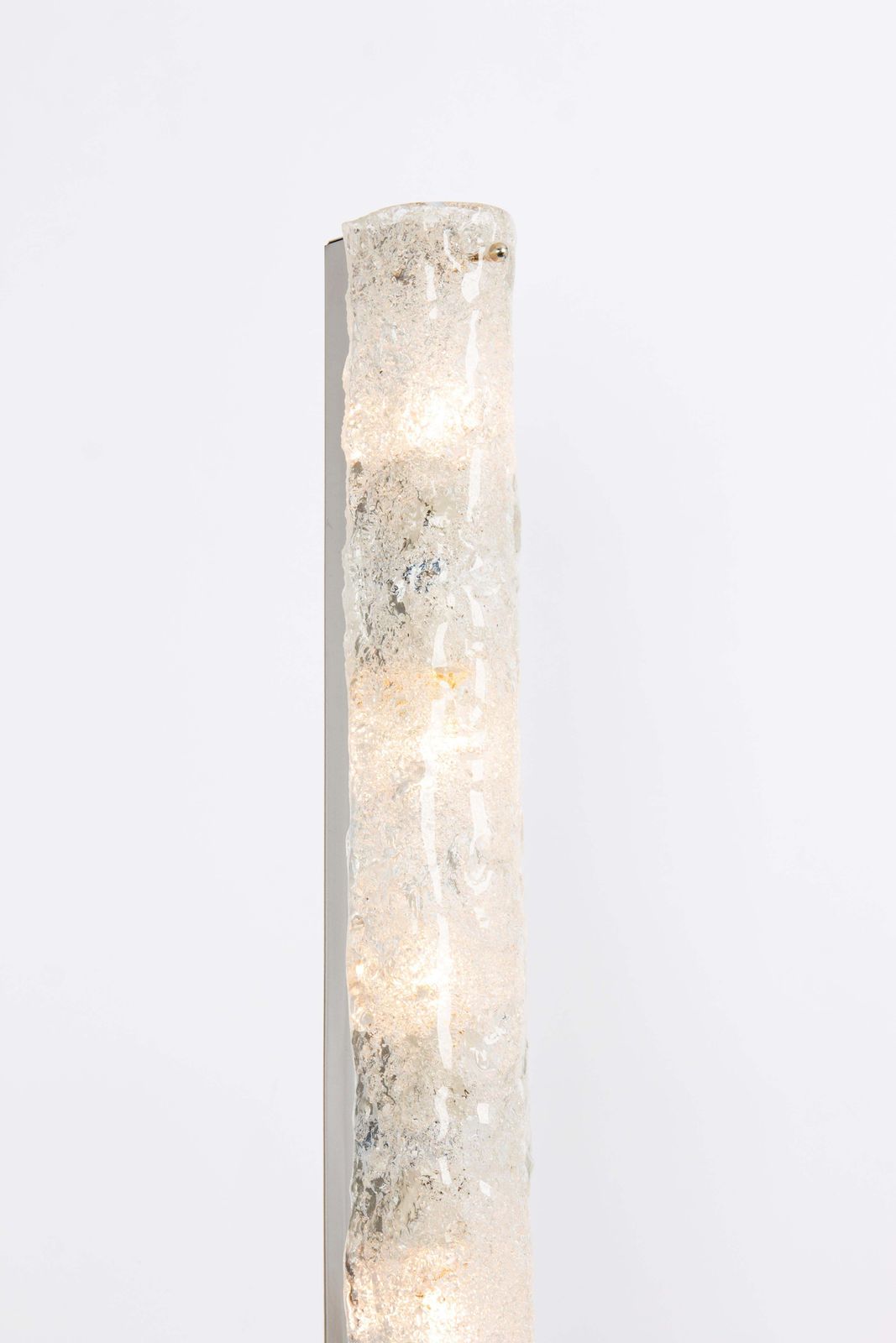 Lighting 1 Of 4 Extra Large Murano Ice Glass Sconces Modernist Wall Fixtures, Germany photo