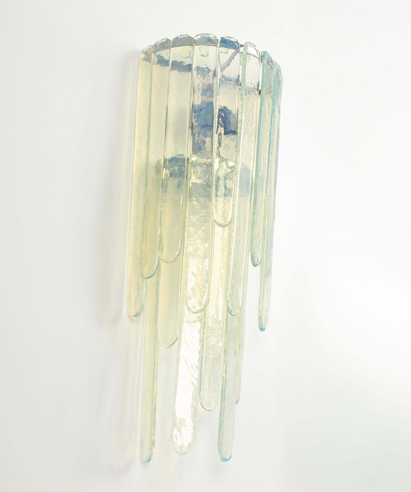 photo for sale Extra Large Blue Murano Glass Wall Lamp By Carlo Nason For Mazzega, Italy, 1970s