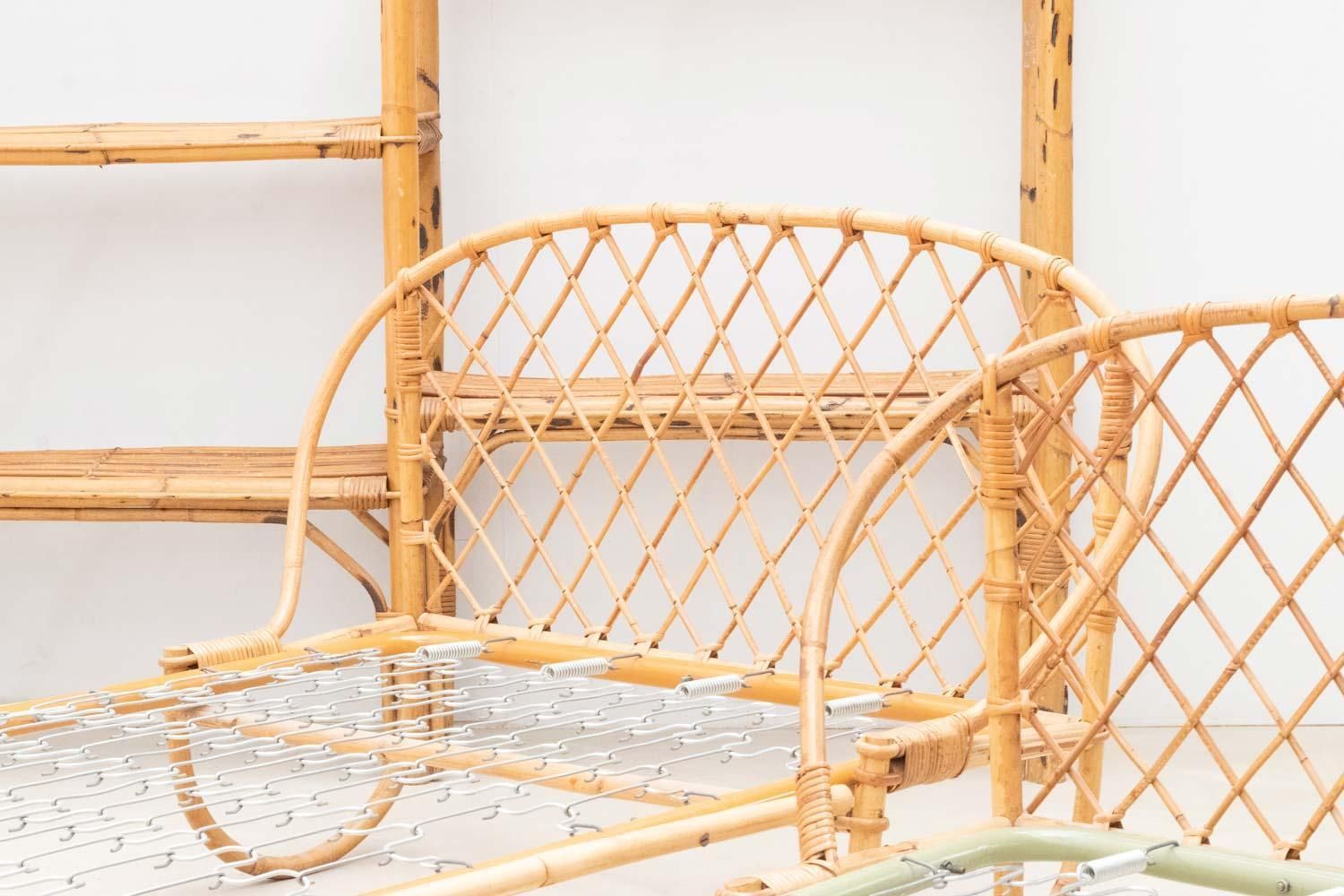 photo furniture Pair Of Rattan Daybeds, 1970s