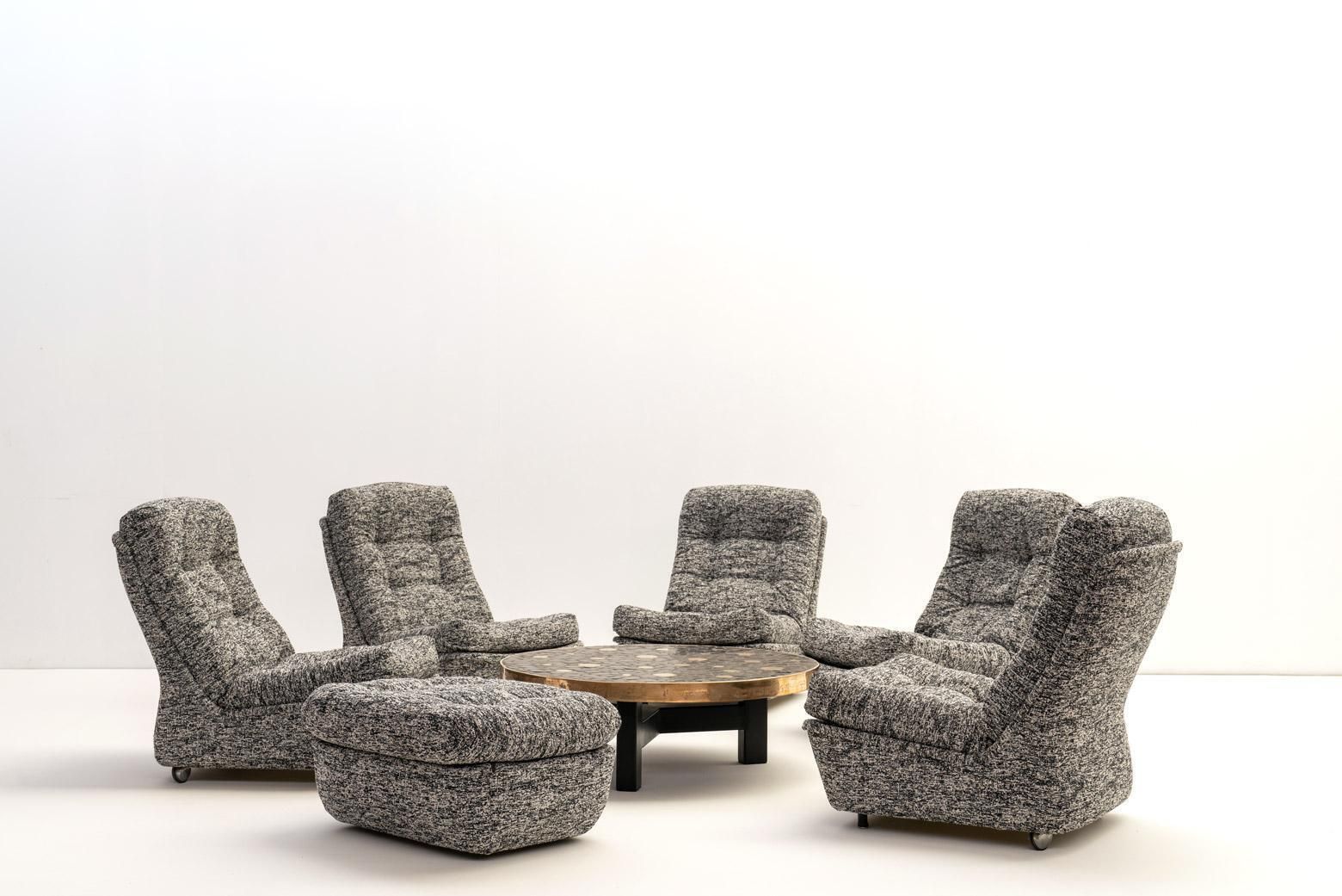 Orchidée Modular Lounge Chairs By Michel Cadestin For Airborne, France photo vinterior