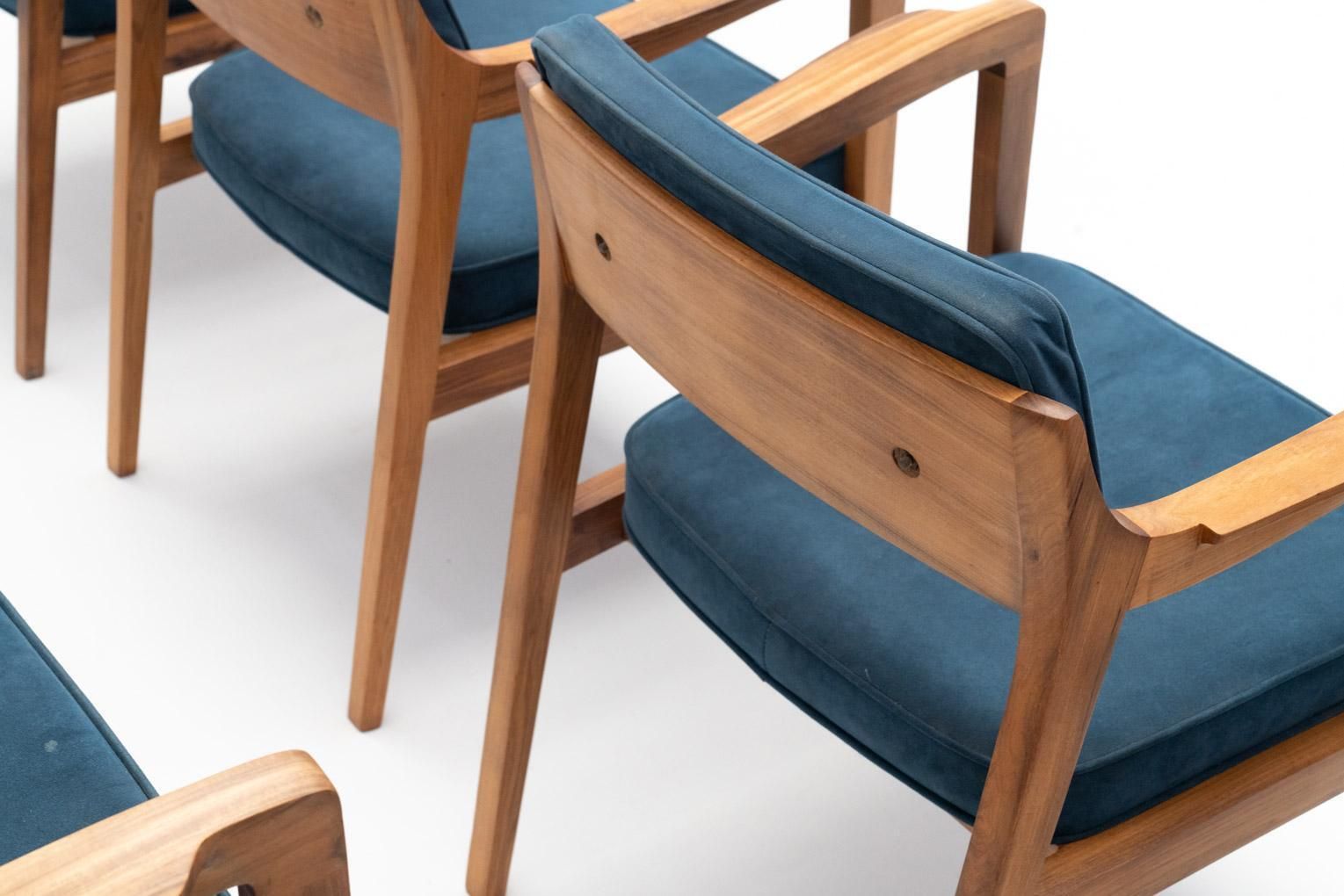 photo vinterior Set Of Rare Armchairs By Jules Wabbes, Belgium 1960's