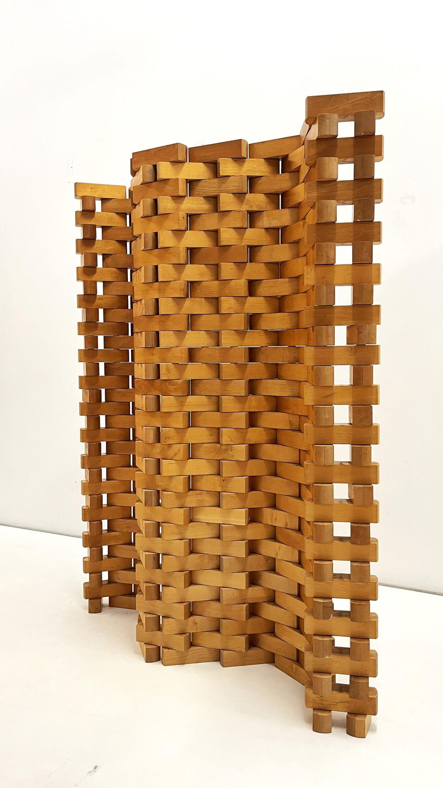 Handcrafted Poplar Wood Screen/Room Divider photo Home Decor
