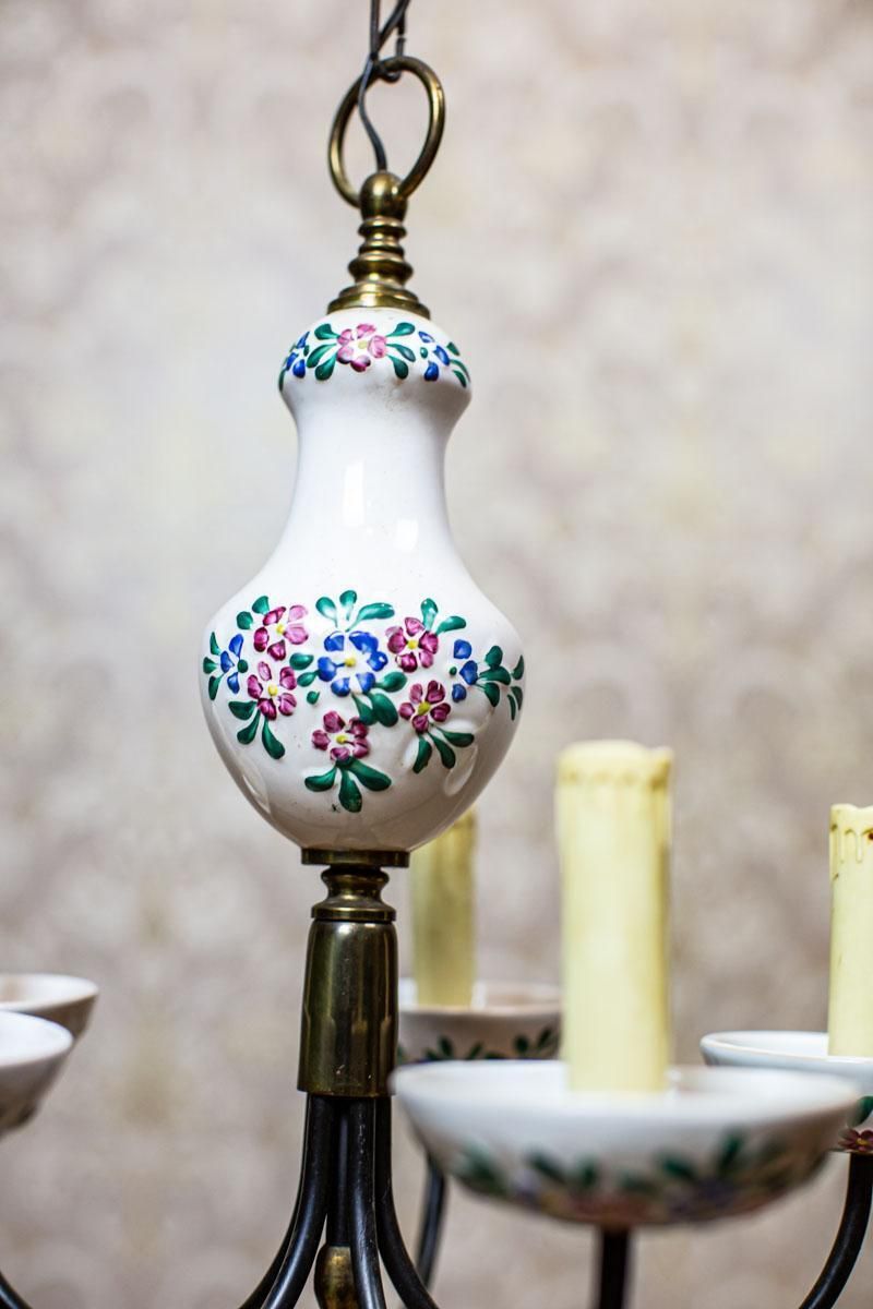 Faience Pendant Lamp From The 1960s In Colorful Patterns photo Lighting