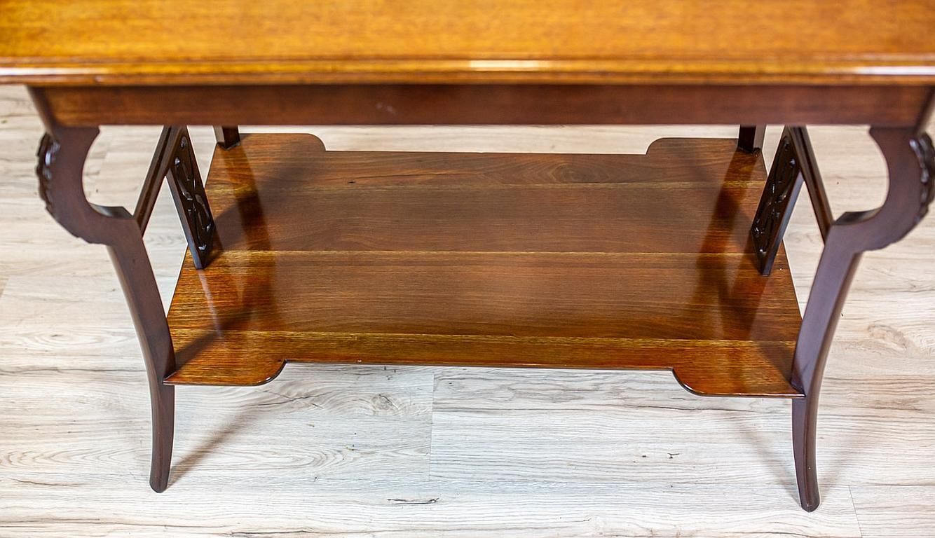 Early 20th Century Art Nouveau Mahogany Brown Living Room Coffee Table photo Furniture