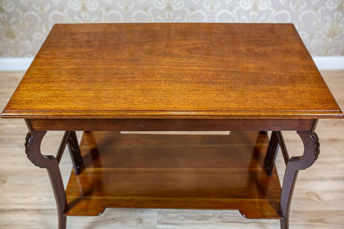 Early 20th Century Art Nouveau Mahogany Brown Living Room Coffee Table photo 1805.0