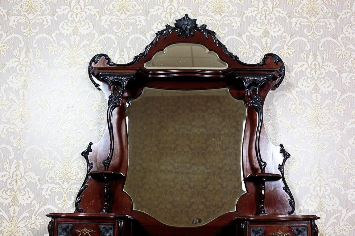 English Mahogany Wood & Veneer Cabinet Circa 1890 photo Furniture