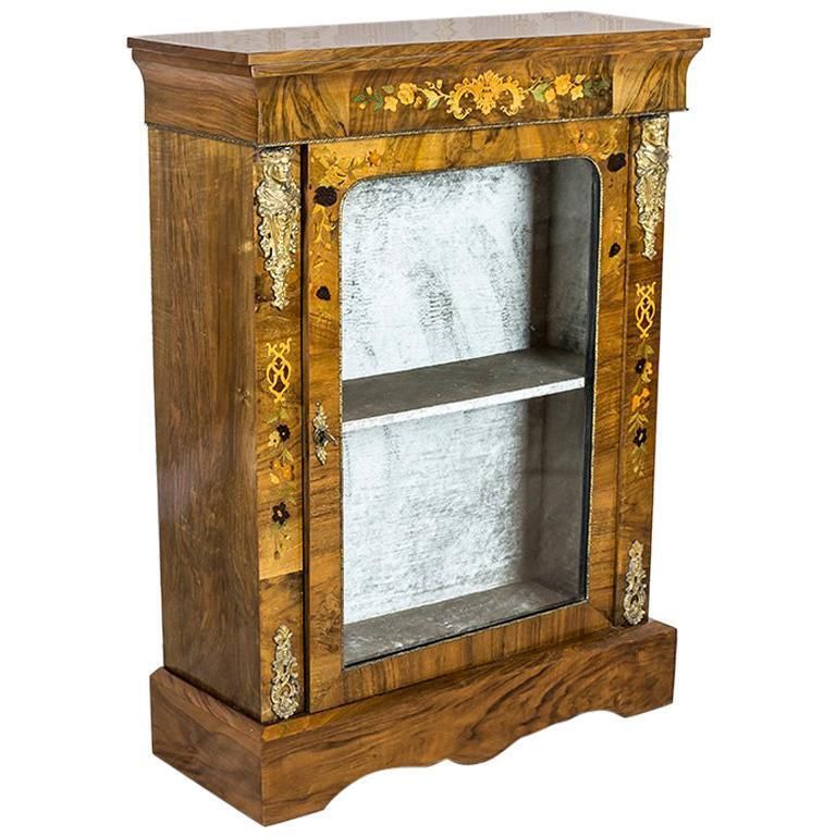 Victorian Cabinet From The 19th Century Veneered With Walnut