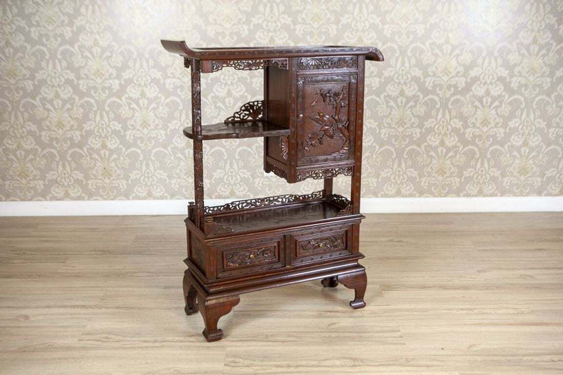 19th Century Japanese Cabinet Made Of Exotic Wood In Brown photo furniture