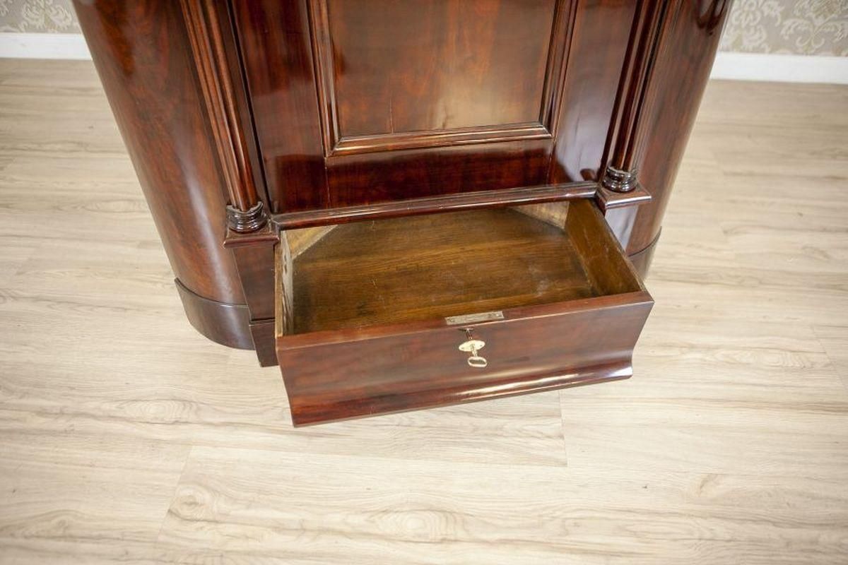 Biedermeier Mahogany Veneer Corner Cabinet, Circa 1870 photo buy