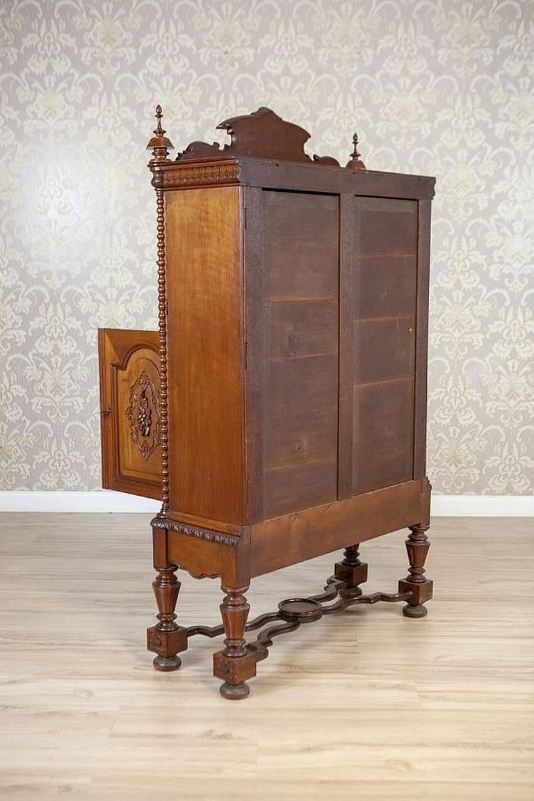 photo vinterior Renaissance Revival Walnut Cabinet Circa 1900 In Light Brown
