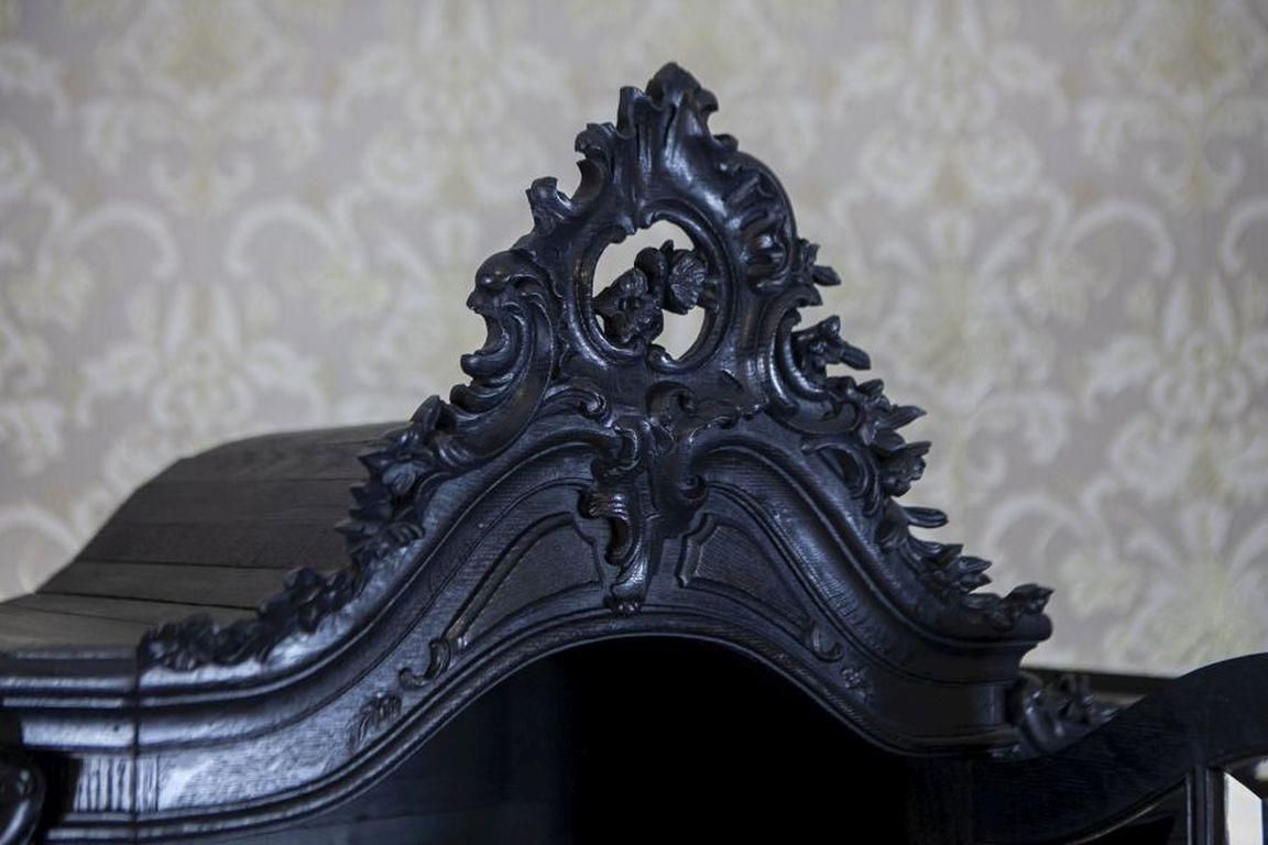 Oak Cabinet In The Rococo Revival Style From The Early 20th Century photo vintage