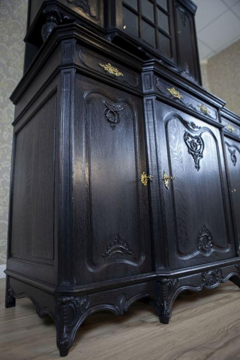 photo vintage Oak Cabinet In The Rococo Revival Style From The Early 20th Century