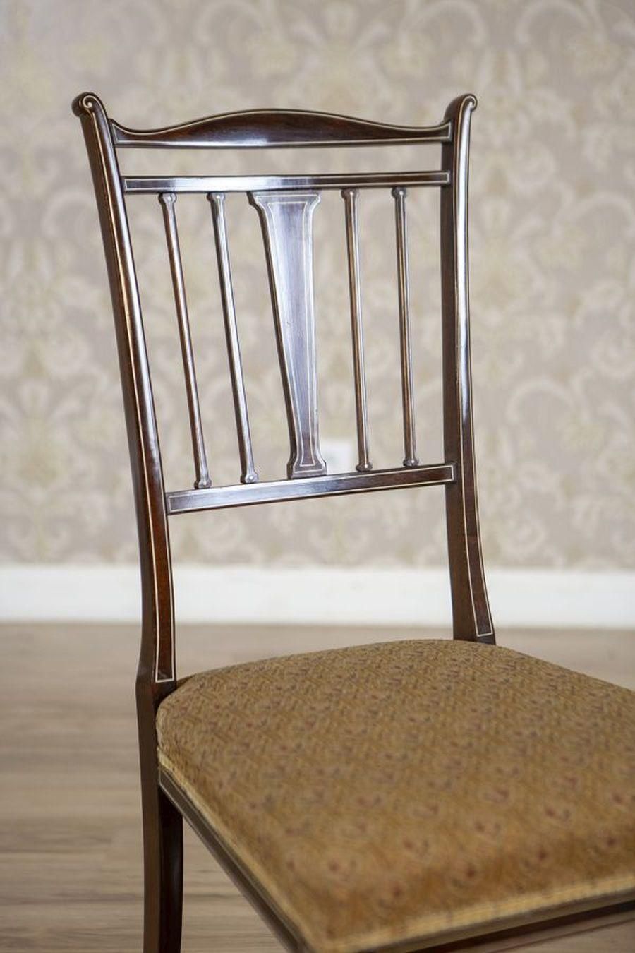 photo for sale Set Of 4 English Armchairs And Chairs In The Sheraton Style, Late 19th Century