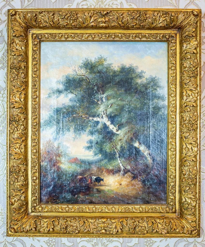 Oil On Canvas From The Turn Of The 19th And 20th Centuries photo for sale