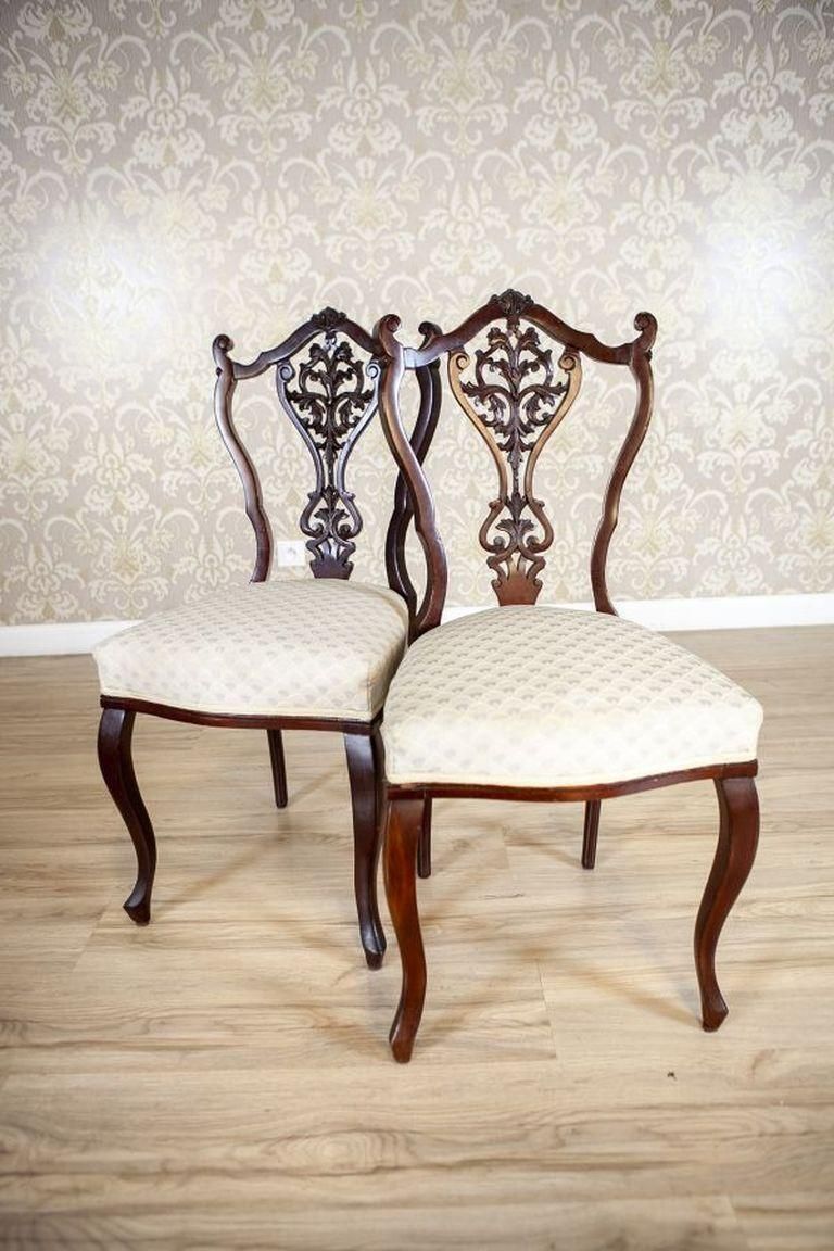 Set Of 19th Century Louis XV Ash Chairs With Openwork Backrests photo for sale