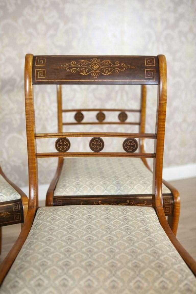 Set Of 19th Century English Chairs In Sheraton Style With Inlays photo 1805.0