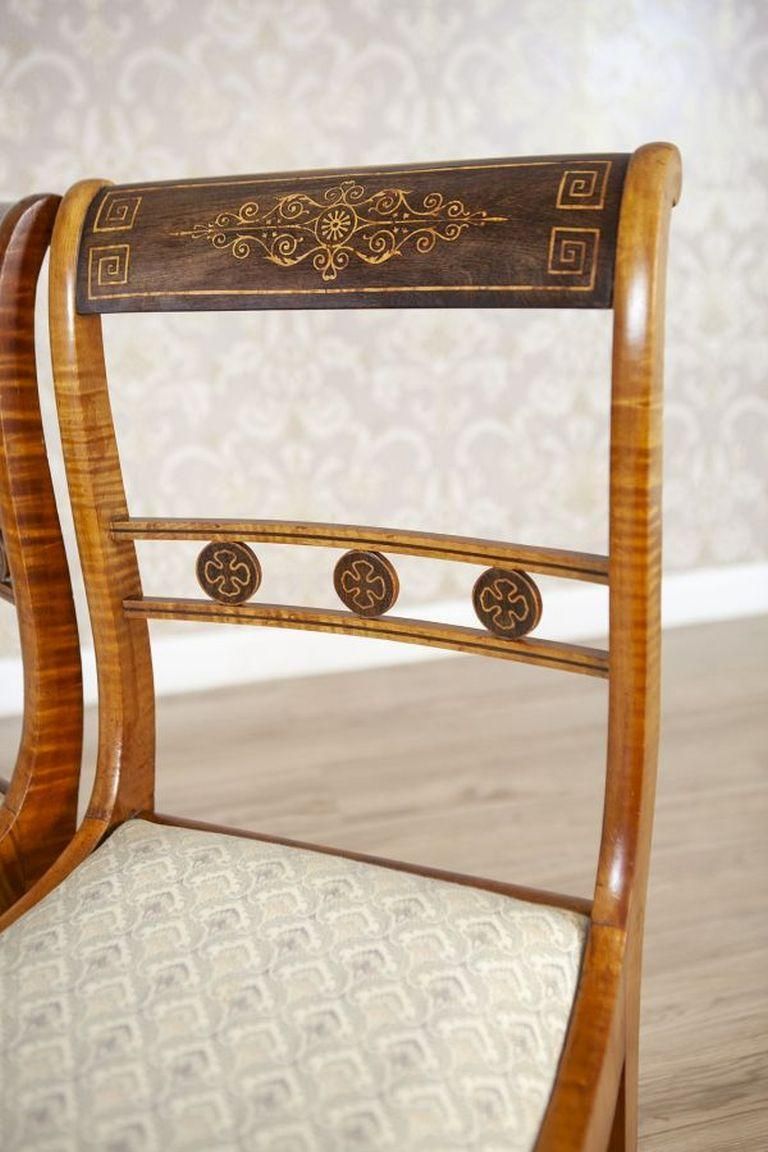 photo furniture Set Of 19th Century English Chairs In Sheraton Style With Inlays