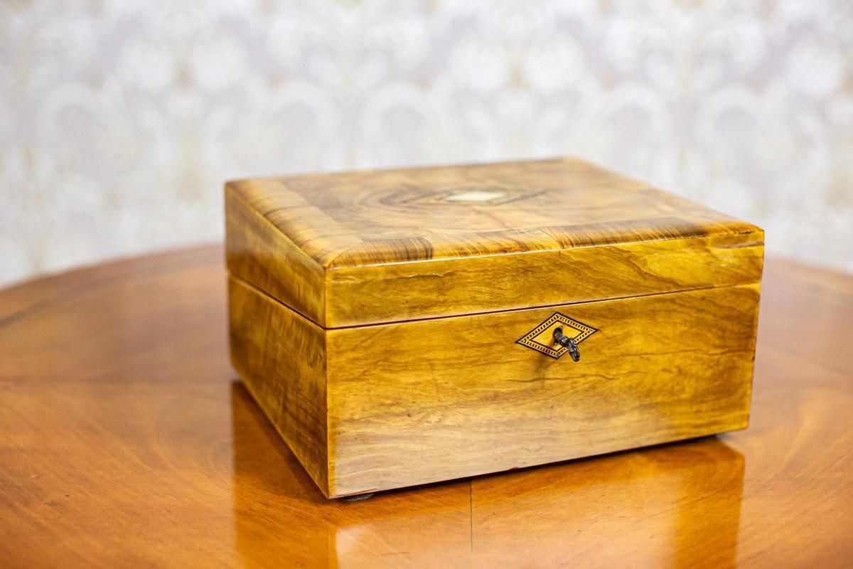 19th Century Pine Lap Desk Inlaid With Mother Of Pearl photo for sale