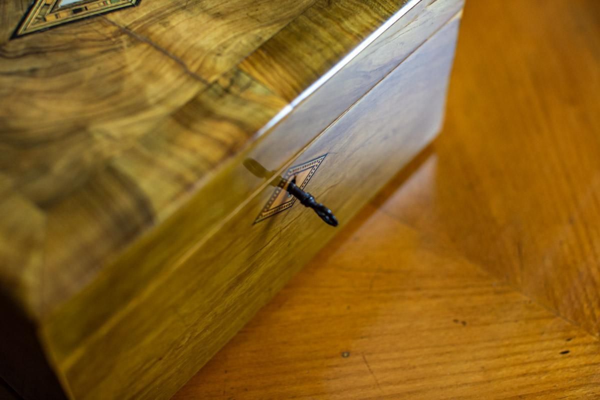 19th Century Pine Lap Desk Inlaid With Mother Of Pearl photo vintage