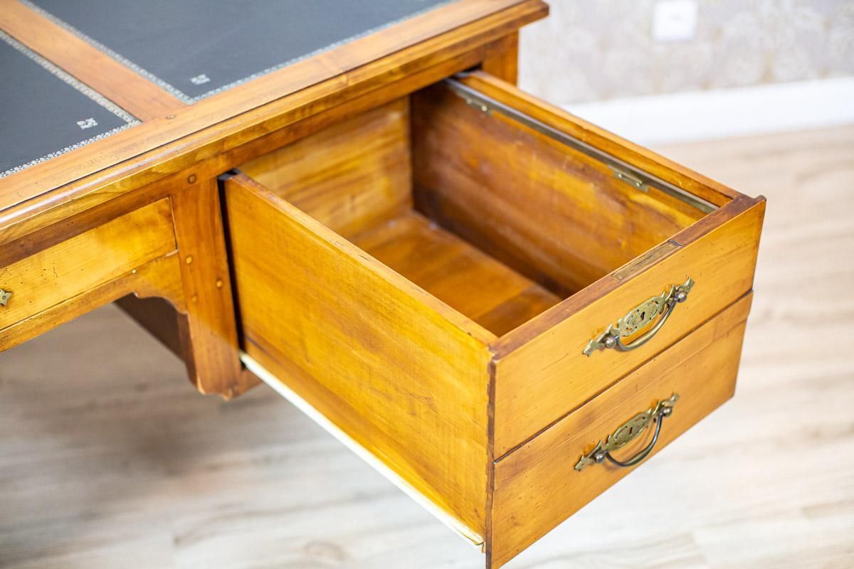 photo furniture 20th Century Grand Ash Prewar Desk With Brass Fillings