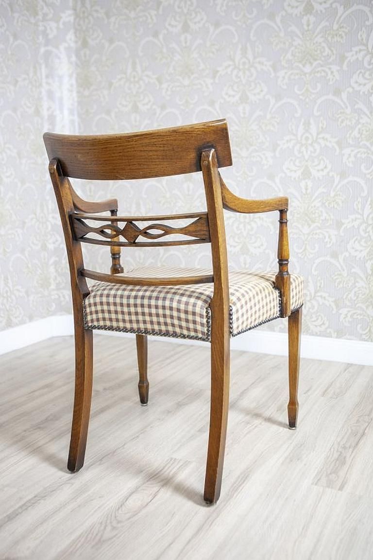 Set Of Stylized Oak Armchairs From The Mid. 20th Century In Light Colors photo vinterior