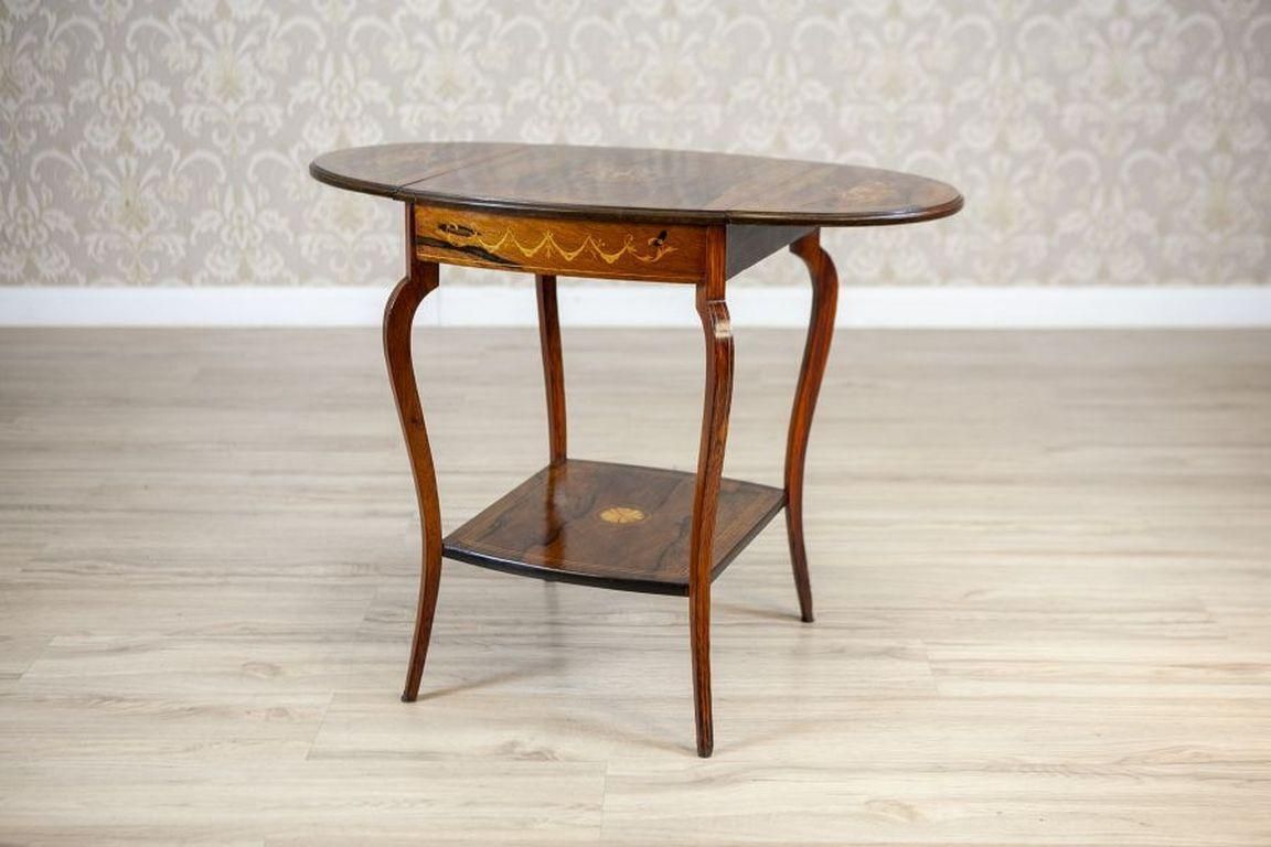 19th Century Inlaid Rosewood Tea Table photo furniture