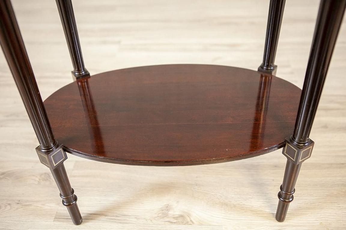 1290.0 English Walnut Oval Coffee Table From The Early 20th Century photo