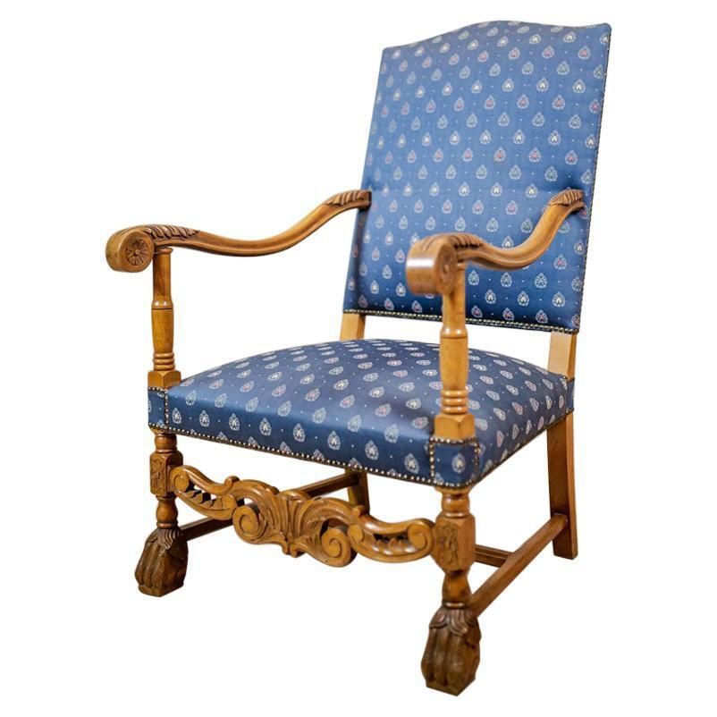 Stylized, Carved Armchair Throne From The 1970s 1980s