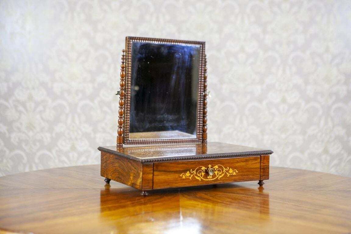 Portable, Inlaid Rosewood Dressing Table From The 1910 1920s