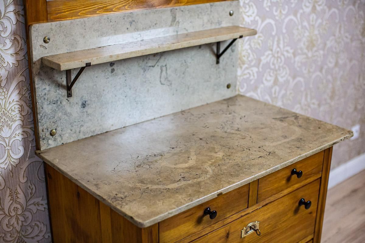 photo furniture Art Nouveau Pine Dresser Turned Into Vanity From The Early 20th Century