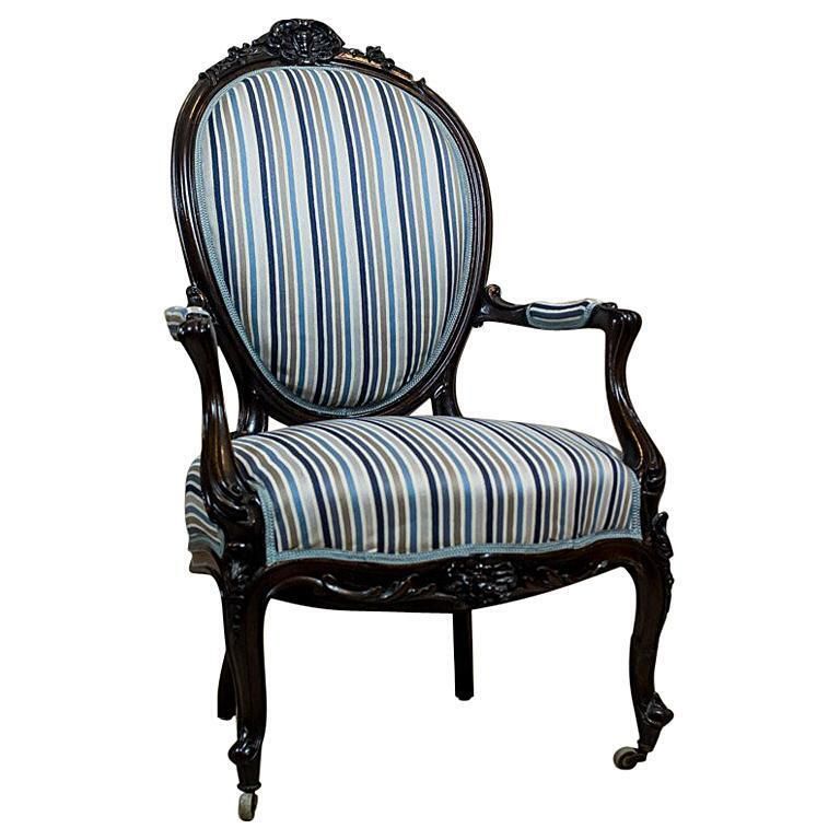 19th Century Louis Philippe Style Mahogany Armchair