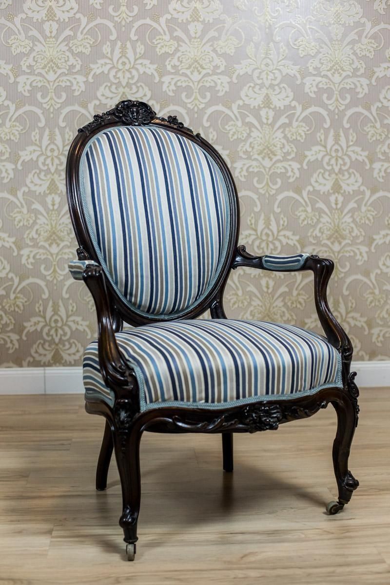 19th Century Louis Philippe Style Mahogany Armchair photo furniture