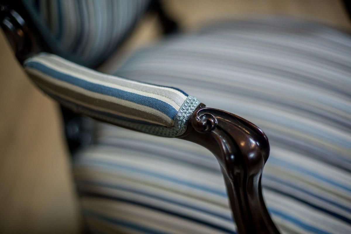 19th Century Louis Philippe Style Mahogany Armchair photo vintage