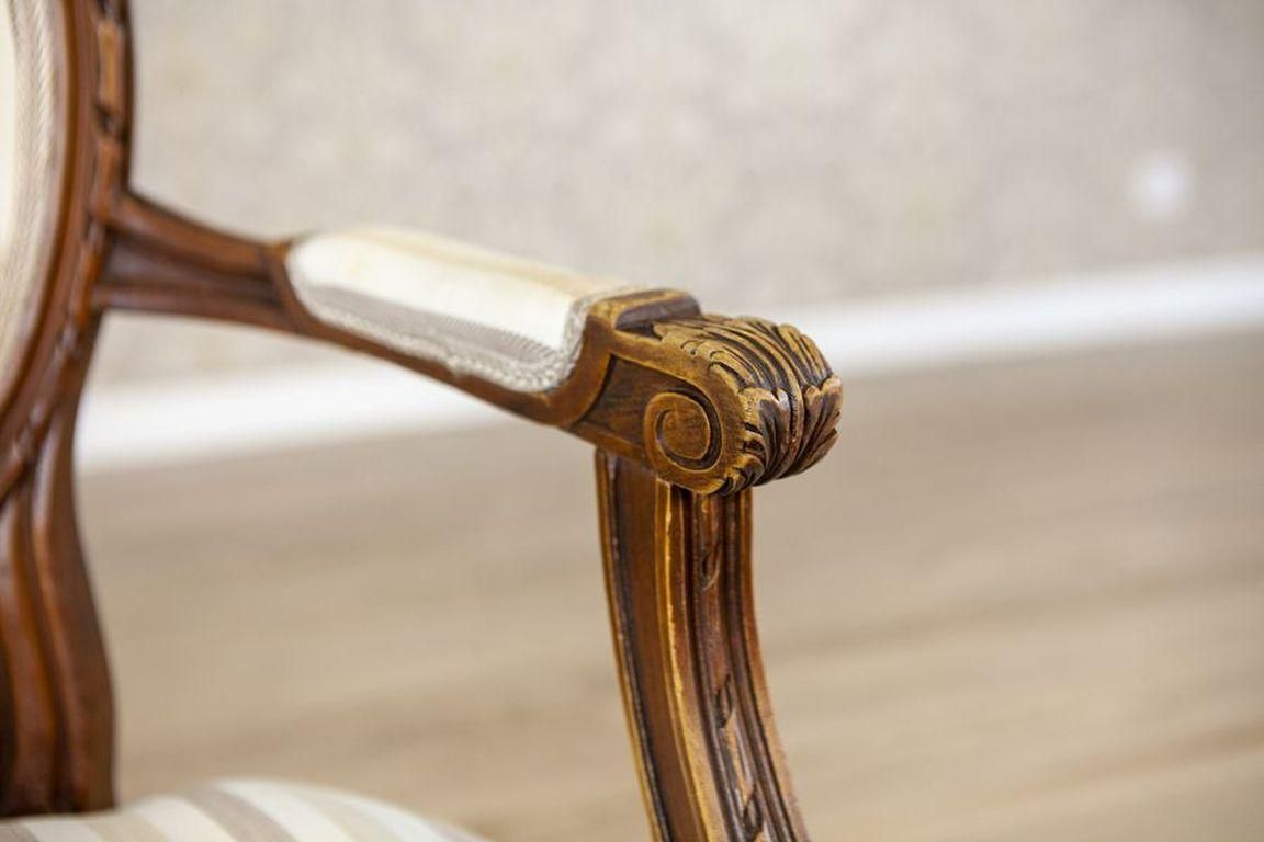 French Louis XVI Walnut Armchair From The Early 19th Century photo vintage