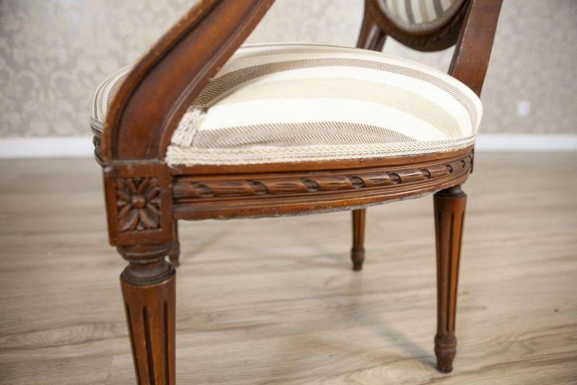 photo furniture French Louis XVI Walnut Armchair From The Early 19th Century