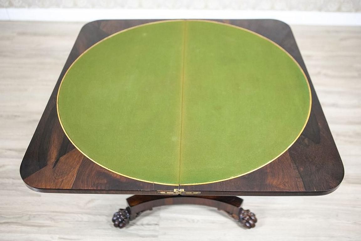 photo furniture Fold Out Rosewood Card Table From The Turn Of The 19th And 20th Centuries