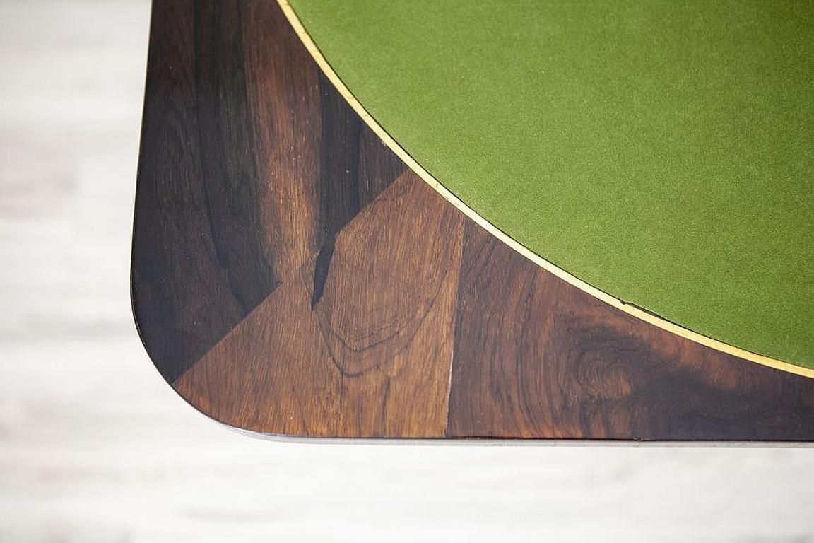 photo for sale Fold Out Rosewood Card Table From The Turn Of The 19th And 20th Centuries