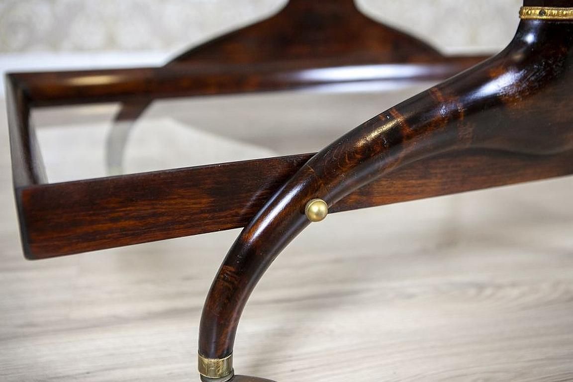 photo for sale Dark Brown Beech Side Table / Liquor Cabinet From The Late 20th Century On Rolls