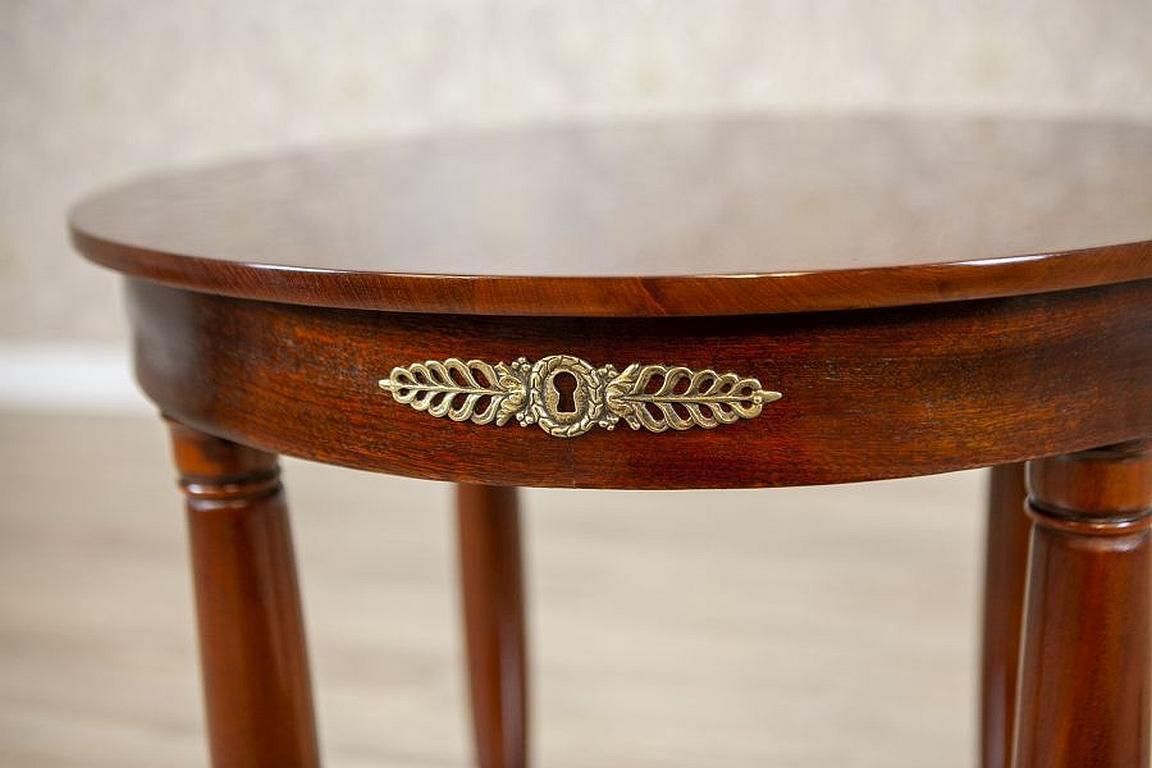 Biedermeier Mahogany Oval Side Table From The Late 19th Century photo 1633.0