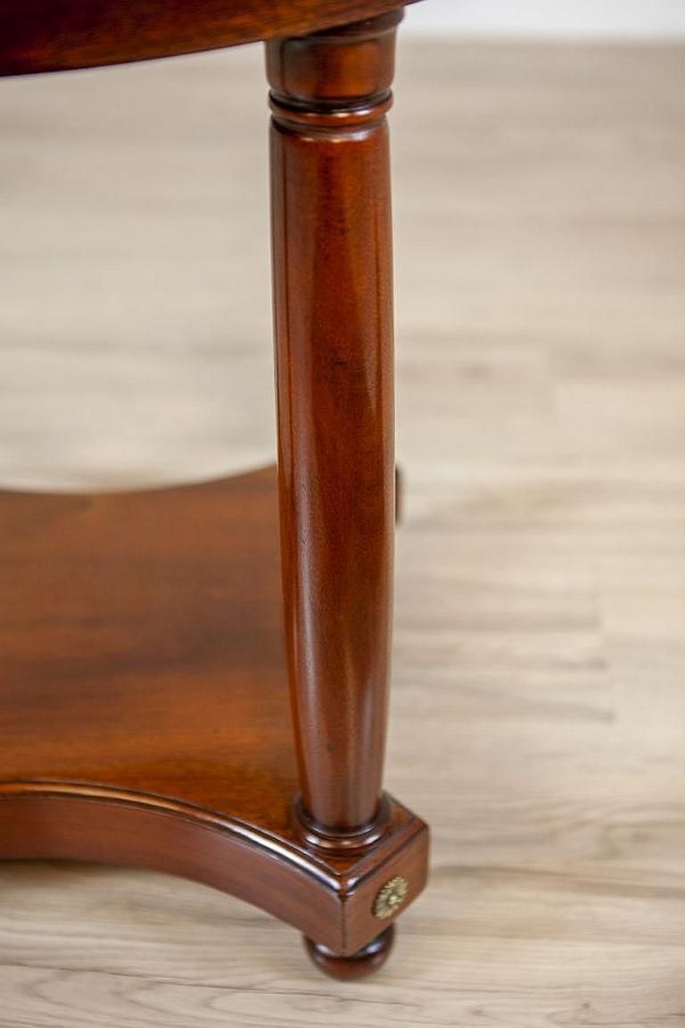 Biedermeier Mahogany Oval Side Table From The Late 19th Century photo vintage