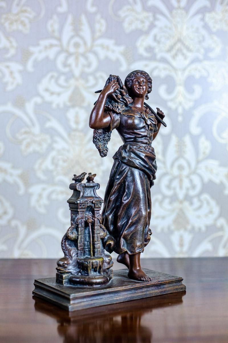 Figurine Of A Woman With A Basket Of Fish, E. Rancoulet photo furniture