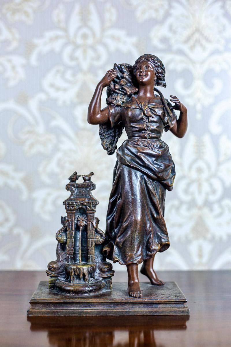Figurine Of A Woman With A Basket Of Fish, E. Rancoulet photo buy
