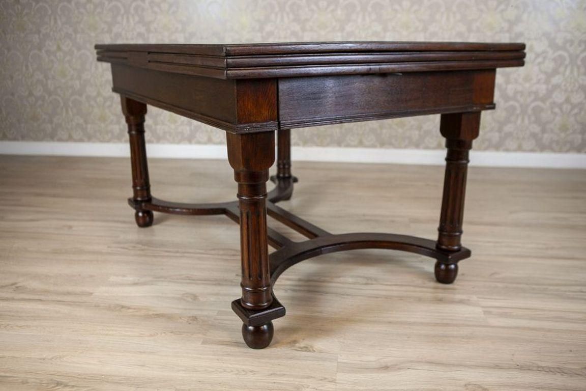 Extendable Oak Dining Table From The Early 20th Century photo for sale