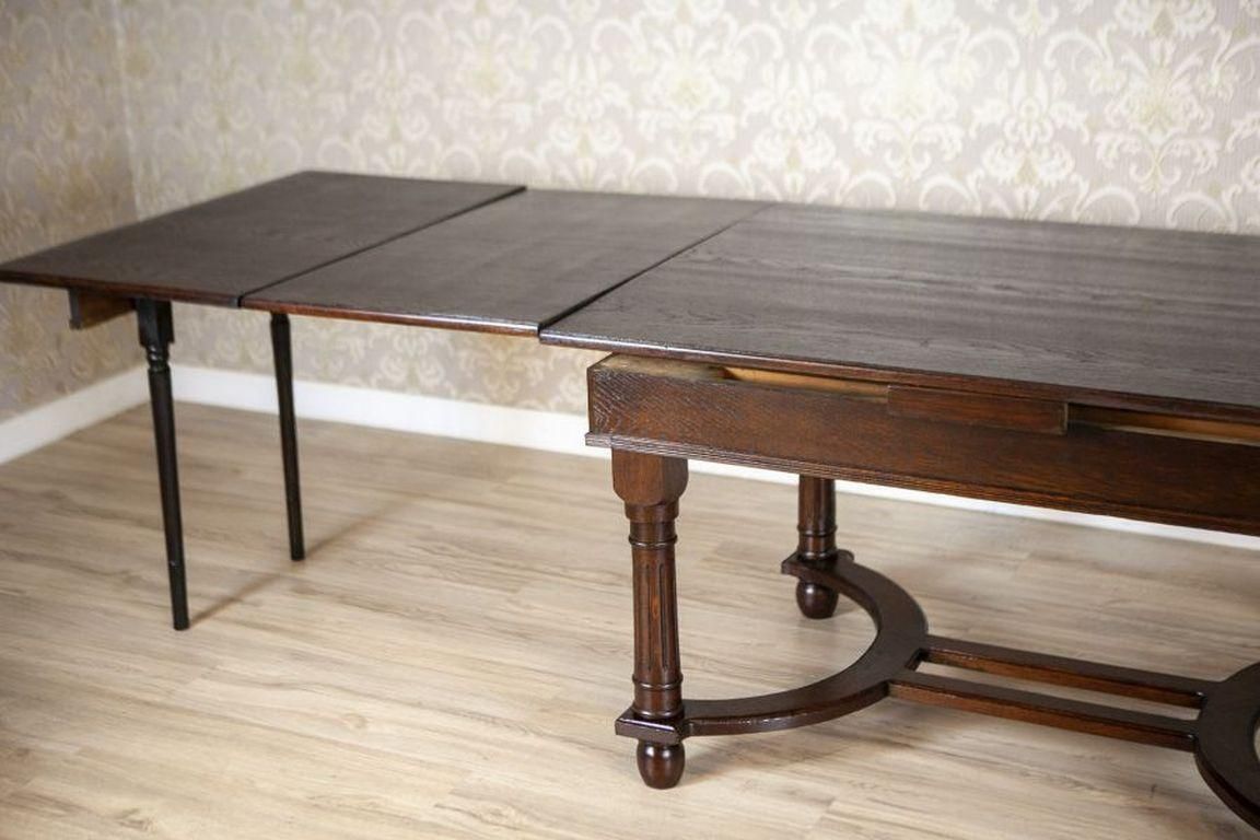 Extendable Oak Dining Table From The Early 20th Century photo vintage