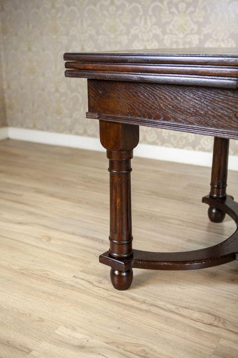 Furniture Extendable Oak Dining Table From The Early 20th Century photo