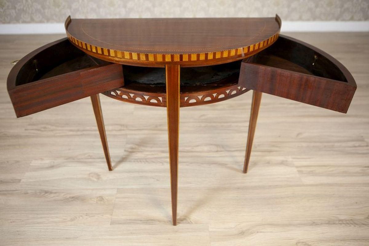 Semi Circular Mahogany Wall Table From The Early 20th Century photo buy