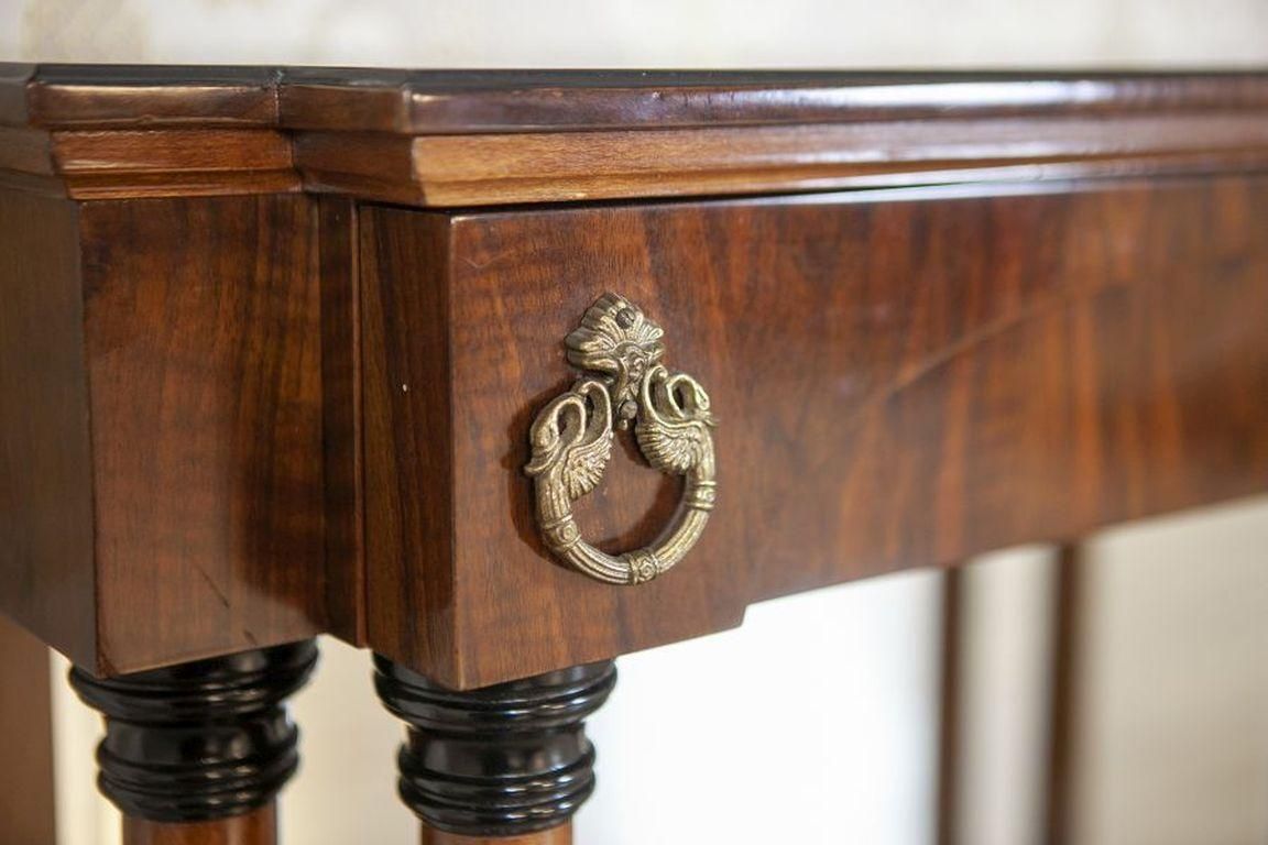 photo furniture 20th Century Biedermeier Set Of Console Table And Mirror