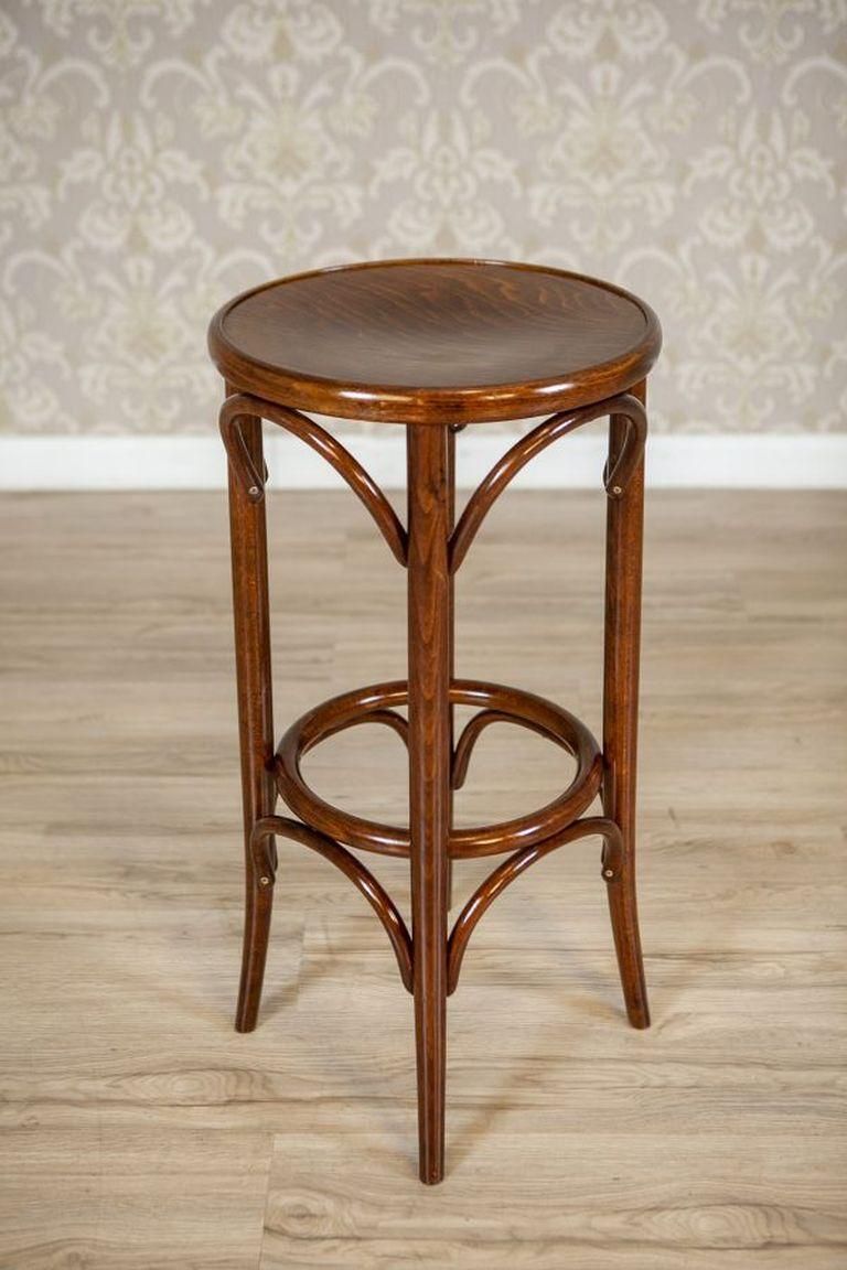 Thonet Stylized Beech Wood Bar Stool, Circa 1980 1990 photo furniture